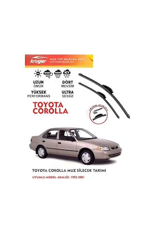 Toyota Corolla Muz Silecek Takımı 1.3 1.4 1.5 1.6 Motor Araca Özel Aparat 1992-2001 Arası