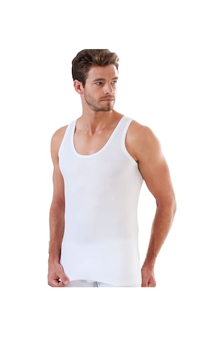 Baytaş Beyaz %100 Pamuk Erkek Penye Atlet 6 Adet Beyaz