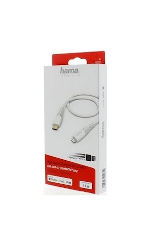 Hama Usb-c - Lightning, Hızlı Şarj Kablosu 1.5m, Beyaz -
