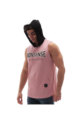 Madmext Kapşonlu Atlet Pembe 2882