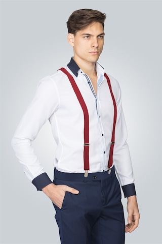 Tudors Düz Ince Erkek Pantolon Askısı Bordo