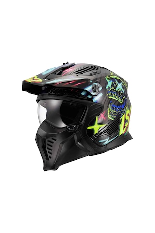 Ls2 Drifter Rayz Açık Kask Mavi - Siyah
