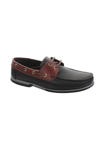 Riverland Y-03 Erkek Siyah-kahve Hakiki Deri Casual Ayakkabı Siyah