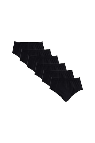 Tudors Erkek 6'lı Paket Lastikli %100 Pamuk Siyah Slip Külot-41732 Siyah