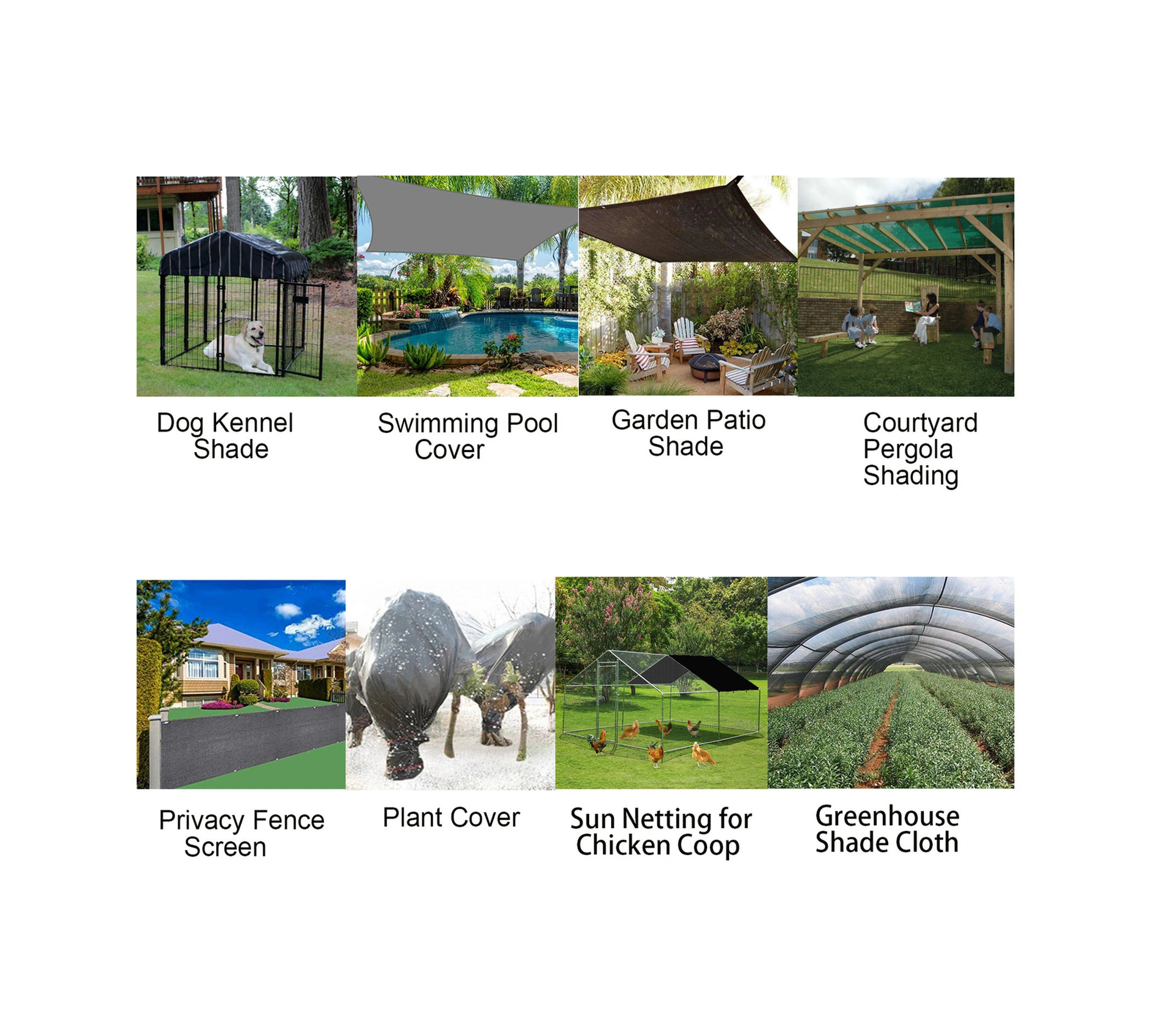 Xindoker Siyah Yüksek Yoğunluklu Polietilen Gölge Tüyü: 90% Gölge Oranı, Yağmurlu, Nemli, Güneş Koruyucu, Soğutucu - 2m X 5m