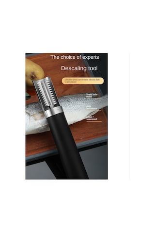 Elektrikli Balık Kazıyıcı Su Geçirmez Kireç Temizleme Aletleri Temizleyici Siyah Siyah