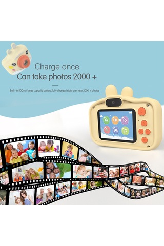 1080p Çocuk Dijital Kamera Çocuklar İçin Video Çift Lensli 2.0 İnç Ips 8x Zoom