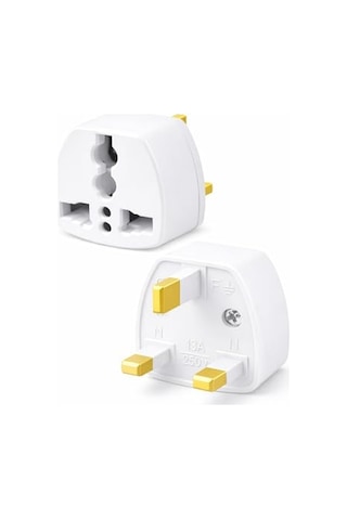 Kyrotech Tip G, İngiliz Adaptör Fişi, Hindistan, İngiltere, Dubai, Hong Kong, Singapur, Kıbrıs Fişi, Hac, Umre , 2 Ve 3 Uçlu Seyahat Fiş Çevirici Dönüştürücü Priz, Uluslararası Güç Adaptörü