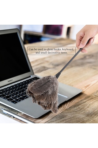Dofolink Plastik Saplı Deve Tüyü Toz Silgi - Kitap, Klavye Ve Dekoratif Nesneler İçin Yeniden Kullanılabilir, Duvarına Asılabilir Temizlik Aracı Paket İçerir Diğer