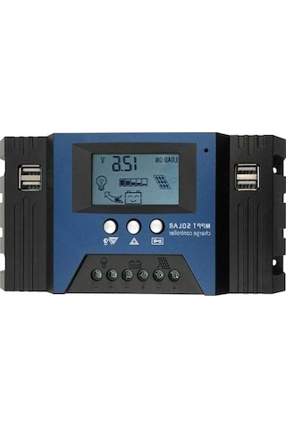 Pazly 50a Mppt Akıllı Şarj Regülatörü - 12/24v Güneş Paneli Cihazı, 4 Usb Çıkışlı, Lcd Ekranlı