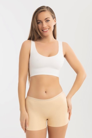 Basic Lazer Kesim Dikişsiz Kadın Boxer Külot 3'lü Paket Renkli Çok Renkli