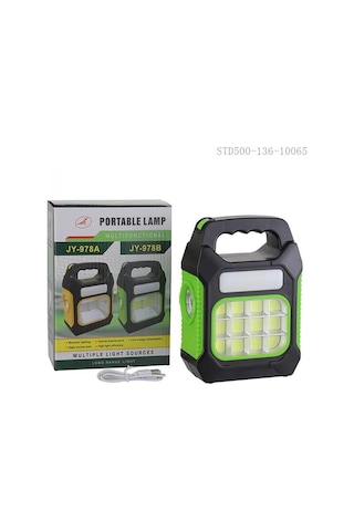 Şarjlı Ve Güneş Enerjili Kamp Feneri El Feneri Yüksek Işıklı Kamp El Feneri 3w+1w+12w Avcı Feneri