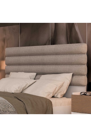 Milano Çift Kişilik Karyola - Vizon/zebra 166x120x205 Cm 166 X 120 X205