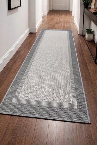 Mess Modern Dekoratif Yumuşak Dokulu Sisal Halı 3945 Gri Antrasit Çok Renkli