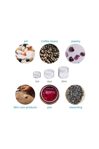 Flaky 5 ML 10 ML 20 ML Şeffaf Sert Plastik Mini Kozmetik Kutusu Losyon Krem Kavanozu