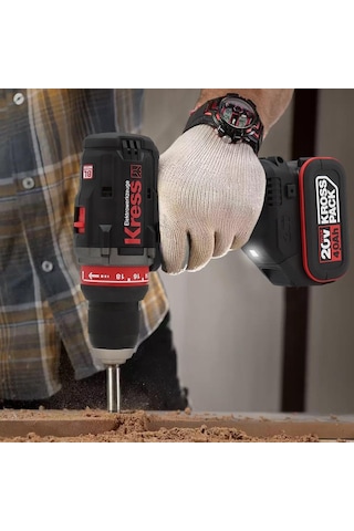Kress KUA72.1 20V/4.0Ah Li-İon Çift Akülü Kömürsüz Profesyonel Şarjlı Matkap