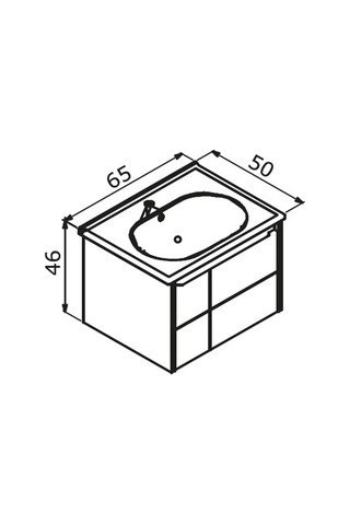 Orka Likya 65 Cm Mdf Mat Beyaz Banyo Dolabı Alt Modül Ve Lavabo Beyaz