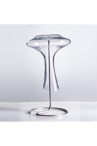 Maiyame Şarap Karafı Kurutma Ve Saklama Standı - Pratik Ve Dayanıklı Metal Raf Şeffaf