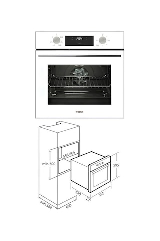 Teka Chef 6 HAK 625 WH - GBE 64002 KBC WH - ATV 60 WH Beyaz Ankastre Set