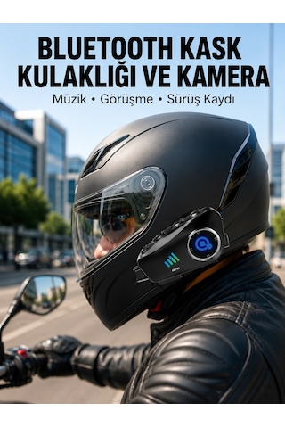 Zenvia Q28 Kameralı Motosiklet Kask Kulaklık Bluetooth 5.3 Su Geçirmez 1080p Hd Yeni Nesil Znv2026 10"