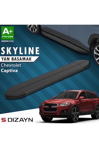 S-dizayn Chevrolet Captiva Skyline Siyah Yan Basamak 183 Cm 2006-2018 A+ Kalite