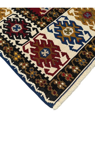 El Dokuma Sıfır Yahyalı Kilim 118x215 Kök Boya %100 Yün Kilim
