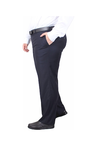 Moc Grande Mocgrande Erkek Büyük Beden 6 Drop Kumaş Pantolon Parıs P071011 Lacıvert Lacivert