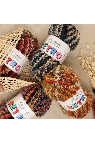 Büro Ev Ofis Hobi Dikiş Atölyesi İçin Geleneksel Ebruli El Örgü İpi