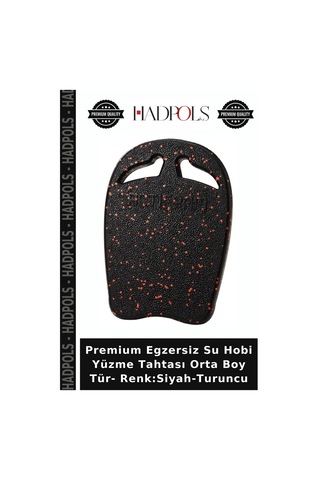 Premium Egzersiz Su Hobi Yüzme Tahtası Orta Boy Tür- Renk:siyah-turuncu Siyah - Turuncu