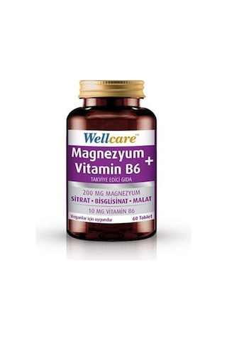 Wellcare Magnezyum Vitamin B6 Takviye Edici Gıda 60 Tablet Wellcare Magnezyum Vitamin B6 Takviye Edici Gıda 60 Tablet