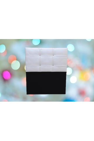 Başlık Eko 90 cm Suni Deri Beyaz Renk kapitone El yapım