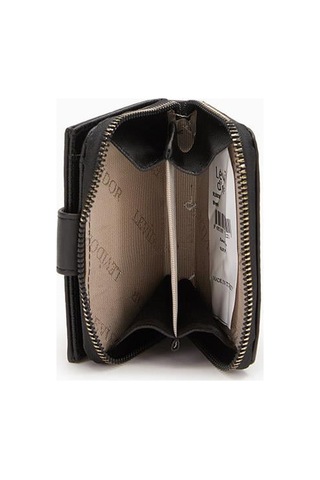 Levidor Fermuarlı Kadın Cüzdan - Siyah Siyah