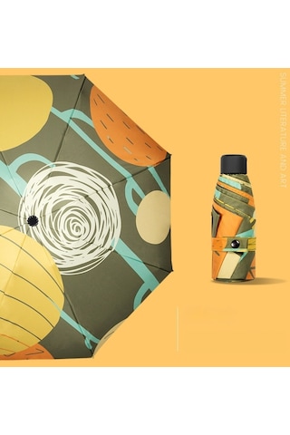 Yystore Kadın Ultra Hafif Beş Katmanlı Sekiz Kemikli Katlanır Güneş Şemsiyesi Mrb0912 Çok Renkli