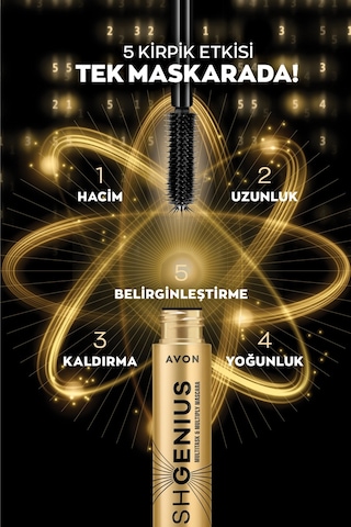 Avon Lash Genius 5 Kirpik Etkisi Maskara Modern Navy