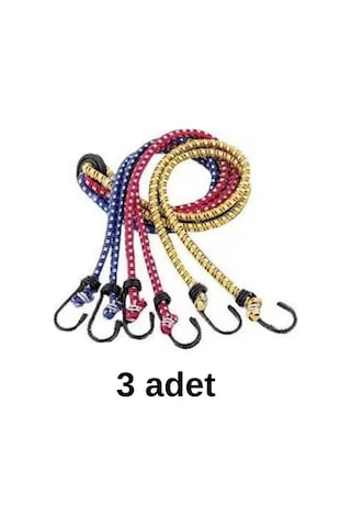 Mucit Home 3 Adet Bagaj Gergi Lastiği Kancalı Lastik-