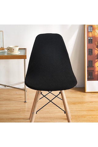 Geeroyoo Ev Ve Ofis İçin Koyu Siyah Yüksek Kaliteli Mıknatıslı Yüzeyli Kayar Yumaklı Darbeye Dayanıklı Orta Boy Sandalye Kılıfı Mısır Cashmere