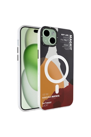 BuffiPhone Uyumlu 15 Magkit Desenli Kılıf