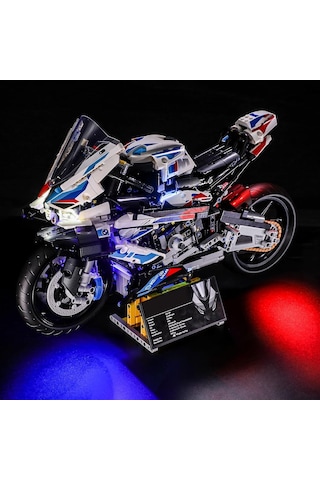 Rgb Işıklı Bmw M 1000 Rr Technic Yapı Blok Seti Motor Modeli Lego Marka Değildir 1:5 Ölçek