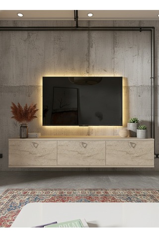 Resital Tv Ünitesi S1836-6 Traverten Traverten