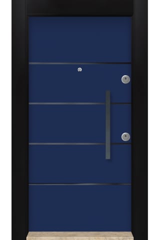 MONO ÇELİK KAPI  MN-6036 SOL MAVİ Dış İklim Kapısı