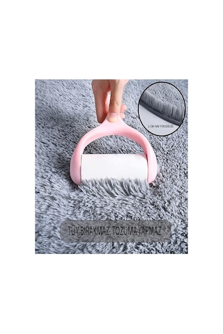 Gri Post Peluş Yumuşak Yıkanabilir Kaymaz Dot Taban Salon Koridor Çocuk Halısı Gri