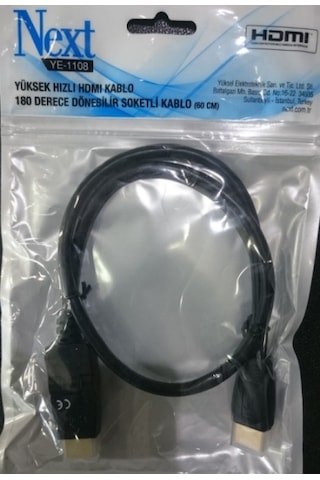 Next Ye 1108 60Cm Hdmi Kablo Next Minix Hd Ler için
