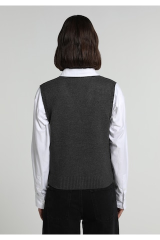 Colin's Colins Regular Fit V Yaka Düz Kadın Antrasit Hırka Cl1083355 Q1.v1 Anm Antra Melanj
