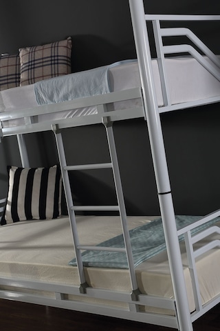 Ranzaci Solid Ranza 90x190 Genç Çocuk Yatak Odası Metal Ranza Beyaz