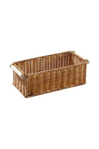 Bosphorusboutique02 Treasure Rattan Storage Basket, Multi-color, For Raft Shelves, Hasır Saklama Çok Renkli Çok Renkli