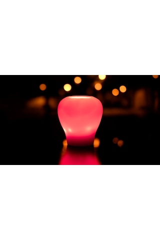 Fener Mum Vase Kızmızı Kavun Kokulu Dekoratif Mum