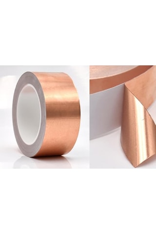 50Mm X 20Mt Iletken Bakır Folyo Kapton Bandı Tek Taraf Bant Gitar