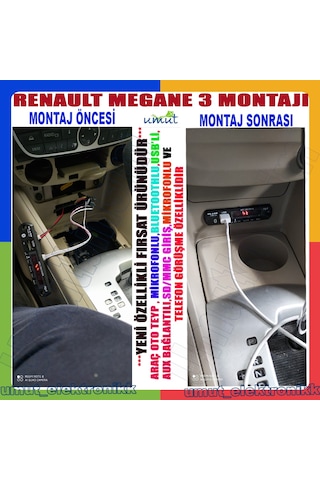 Renault Megane 3 Bluetoothlu Oto Teyp Usb-sd-aux-mp3 Çevirici N11.407