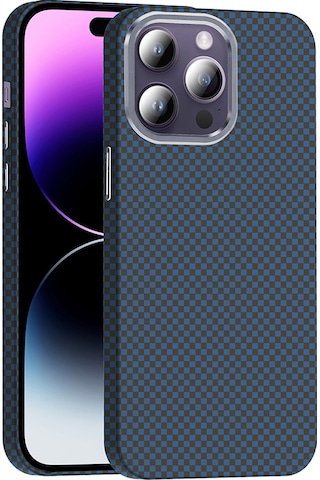 Teleplus Apple Uyumlu iPhone  14 Pro Max Kılıf M-safe Karbon Fiber Tasarım Gross Kapak