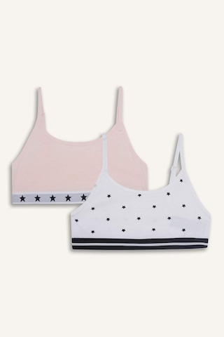 Defacto Kız Çocuk 2li Bra E1922a825auwt34 Beyaz